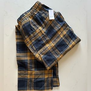 Gap Yellow & Black Plaid Pajama Pants, Size Small
